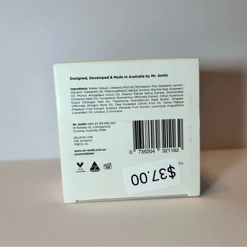 NIB Mr.‎ Smith Creme 2.7oz Flexible Hold and natural movement add shine